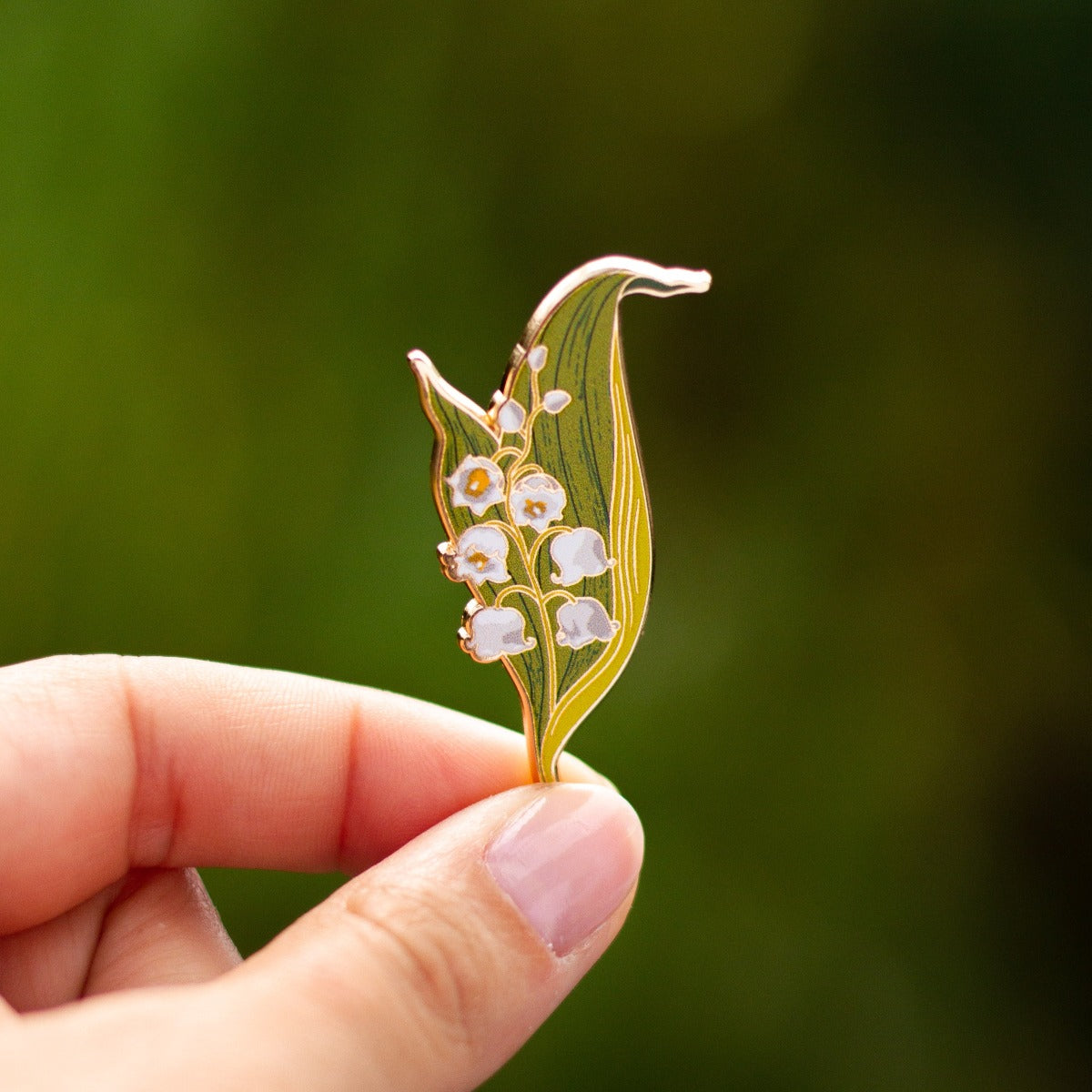 lily of the valley flower shop Lily-of-the-Valley v2 Enamel Pin