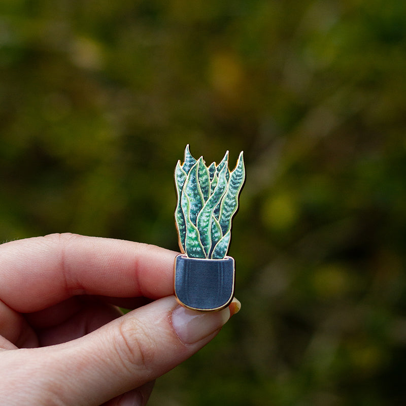 succulent lapel pin Snake Plant Enamel Pin Enamel Pin | The Gray Muse
