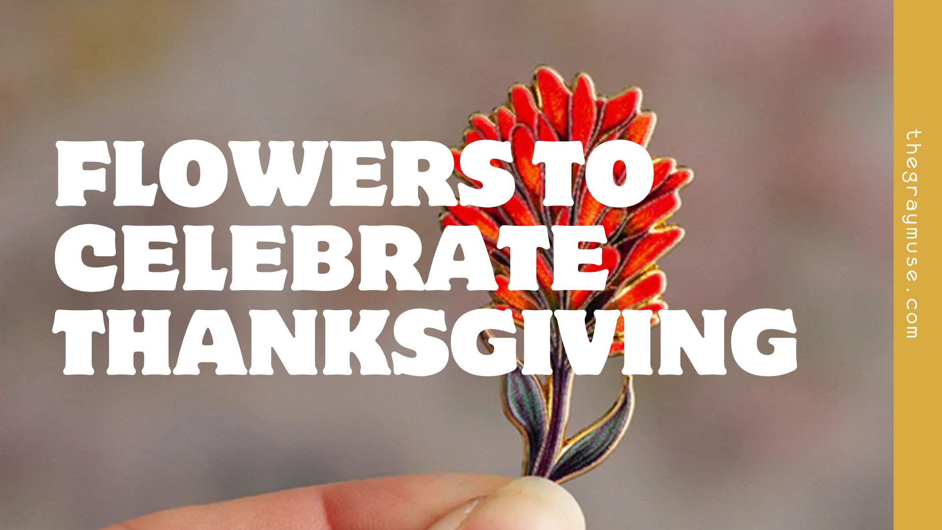 Thanksgiving Floral Enamel Pins to Celebrate the Season