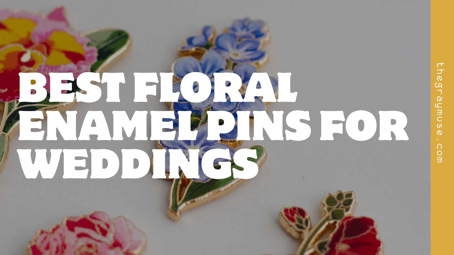 The Best Floral Enamel Pins for Weddings