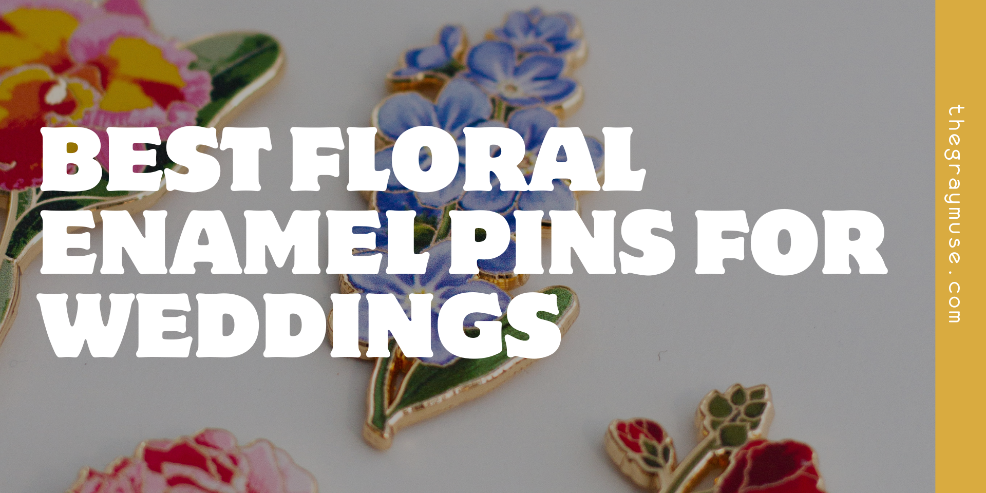 The Best Floral Enamel Pins for Weddings