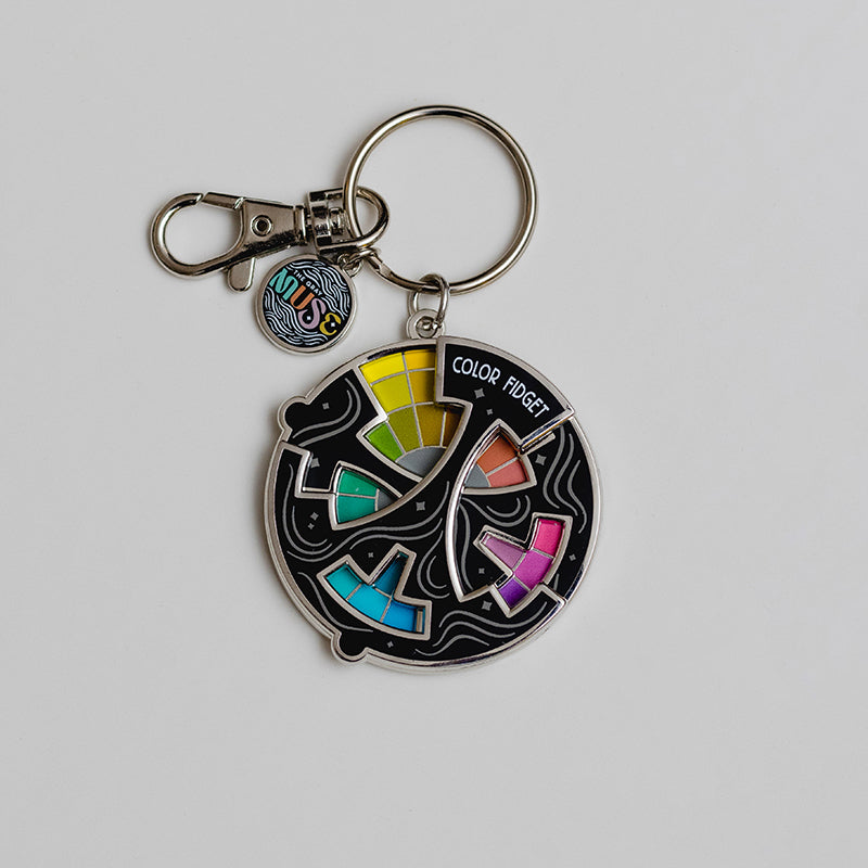 PREORDER Color Fidget© Interactive Spinner Enamel Pin, Keychain, or Magnet | Entire Order for Second Batch Shipping between by March 31st