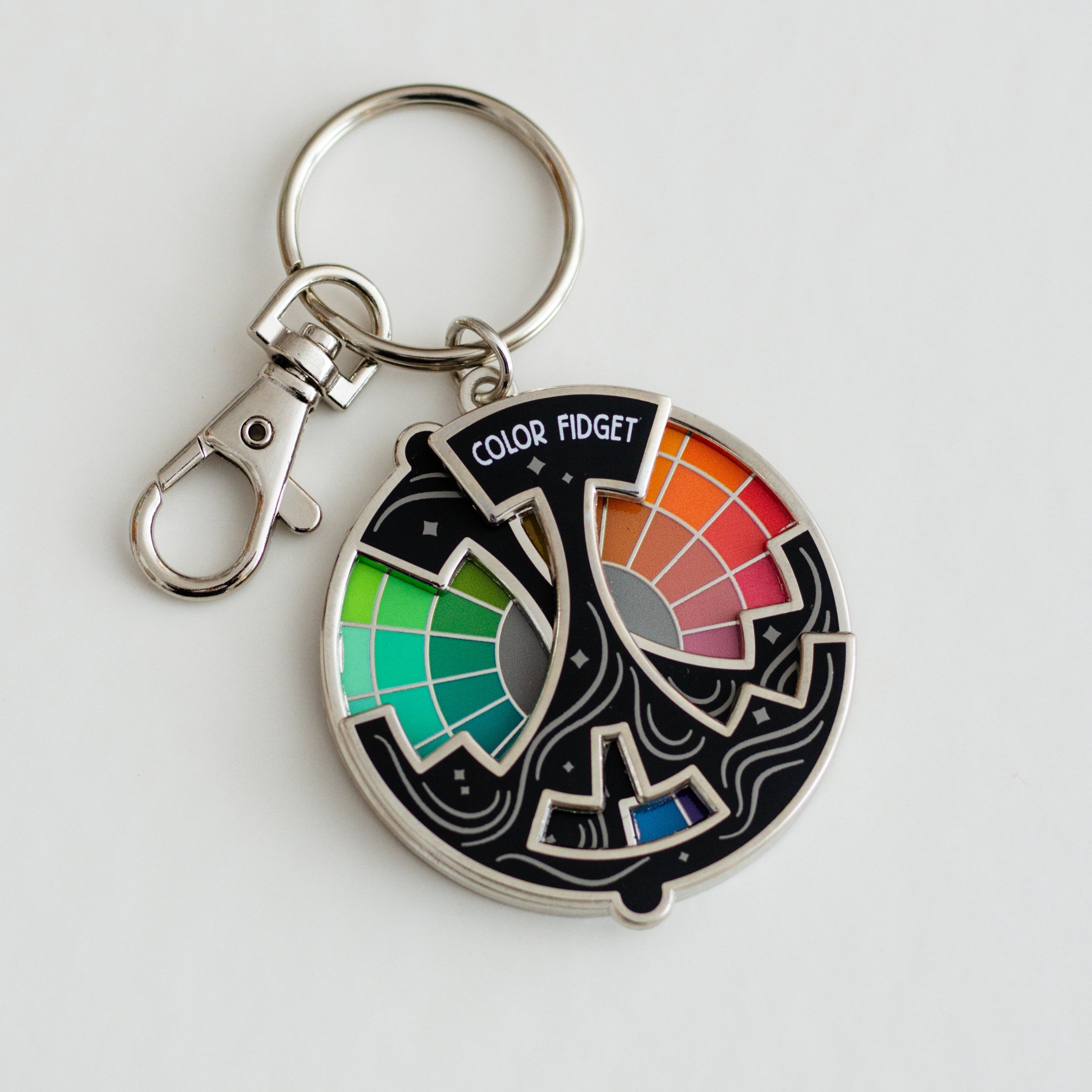 PREORDER Color Fidget© LIMITED EDITION Interactive Spinner Enamel Pin, Keychain, or Magnet | Order Shipping May 2025 | LAST BATCH