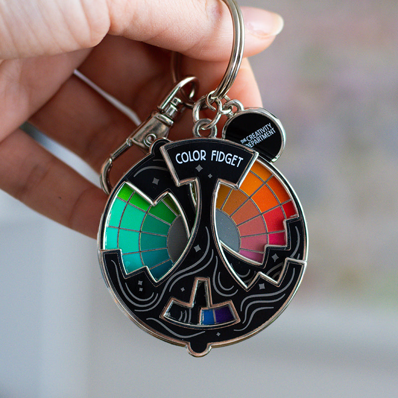 PREORDER Color Fidget© Interactive Spinner Enamel Pin, Keychain, or Magnet | Order Shipping April-May 2025