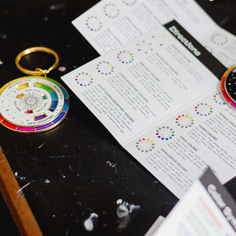 Rainbow Color Wheel Interactive Enamel Spinner Pin | The Gray Muse