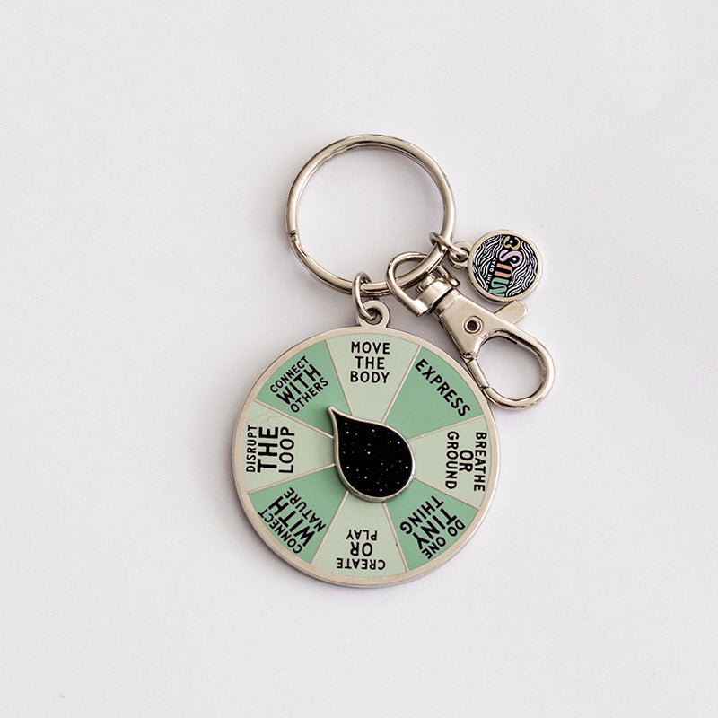 Ineractive Keychain Get Unstuck Spinner Interactive Enamel Keychain – The Gray Muse