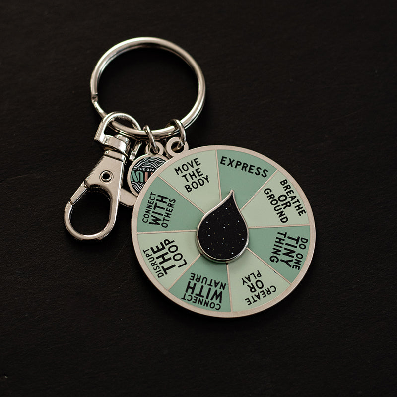 Ineractive Keychain Get Unstuck Spinner Interactive Enamel Keychain – The Gray Muse