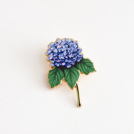 Hydrangea Floral Enamel Pin | The Gray Muse - Pin Gift Shop