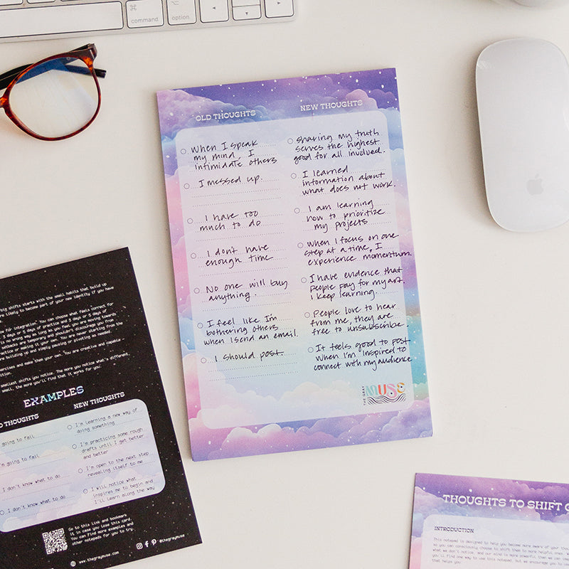 Guide Noteped RETIRING Thoughts to Shift Notepad with Exercise Guide | Planning Memo ...