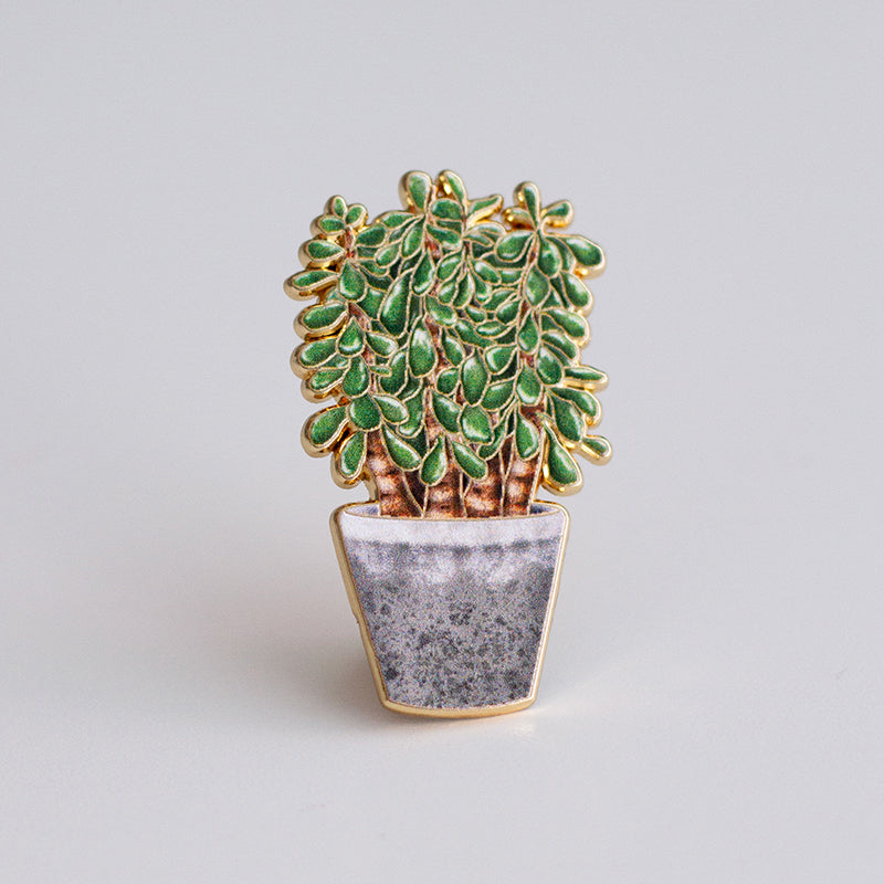 succulent lapel pin Jade Succulent Plant Enamel Pin | The Gray Muse