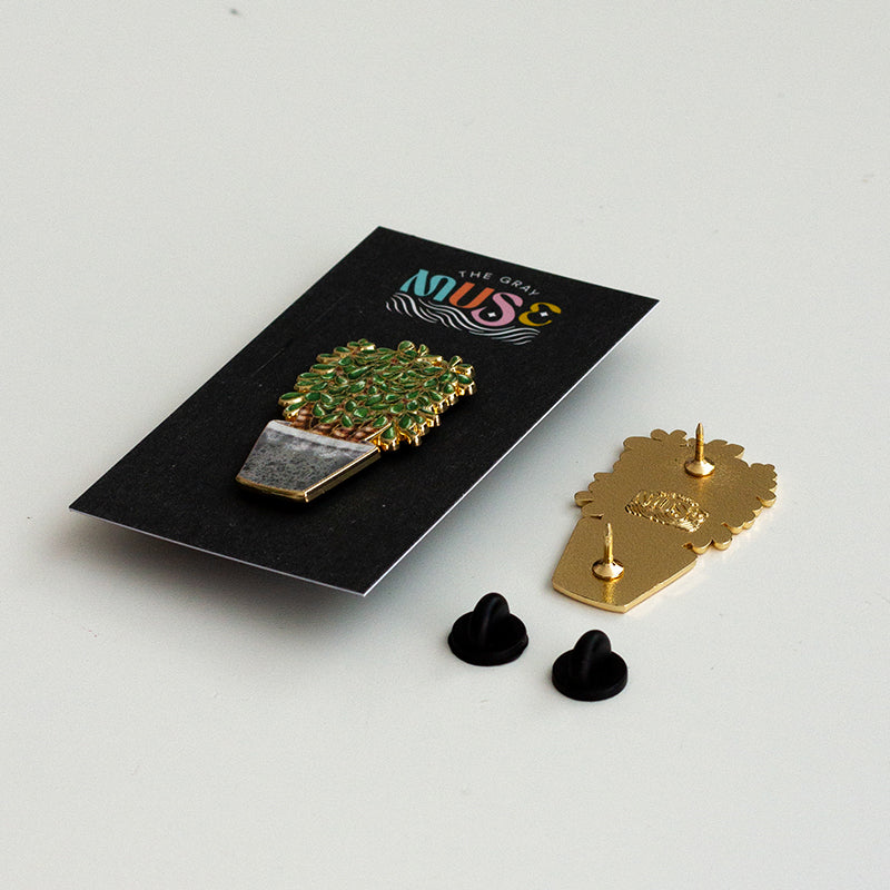succulent lapel pin Jade Succulent Plant Enamel Pin | The Gray Muse
