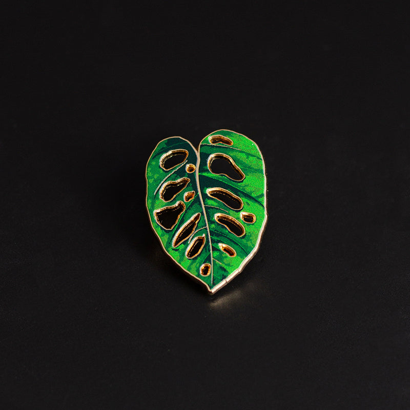 monstera adansonii new leaves black Monstera Adansonii Plant Enamel Pin | The Gray Muse
