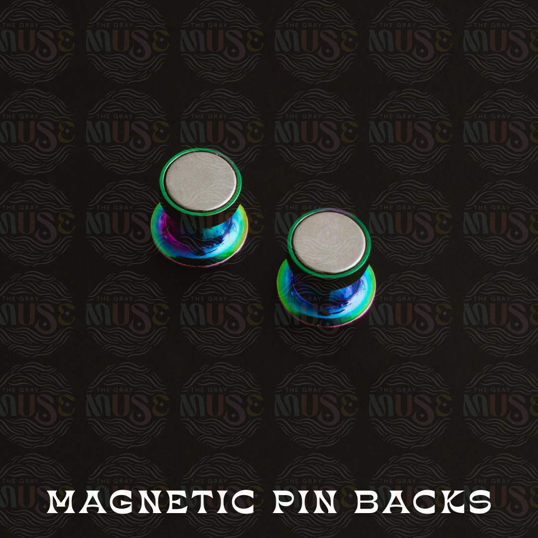 Deluxe Magnetic Locking Pin Back for Enamel Pins (Rad Backs) | The Gray ...