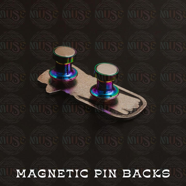 Deluxe Magnetic Locking Pin Back for Enamel Pins (Rad Backs) | The Gray ...