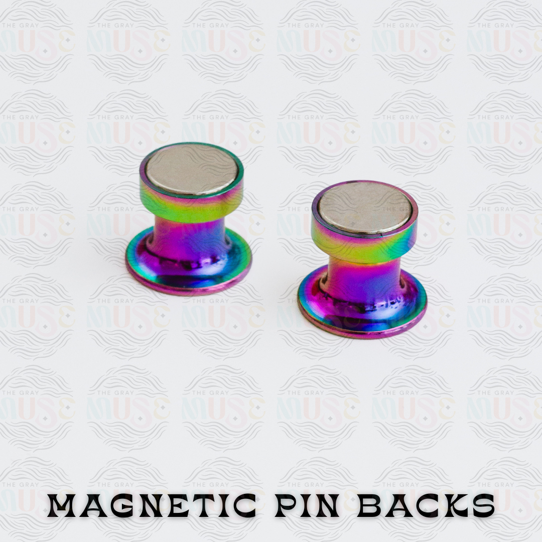Deluxe Magnetic Locking Pin Back for Enamel Pins (Rad Backs) | The Gray ...
