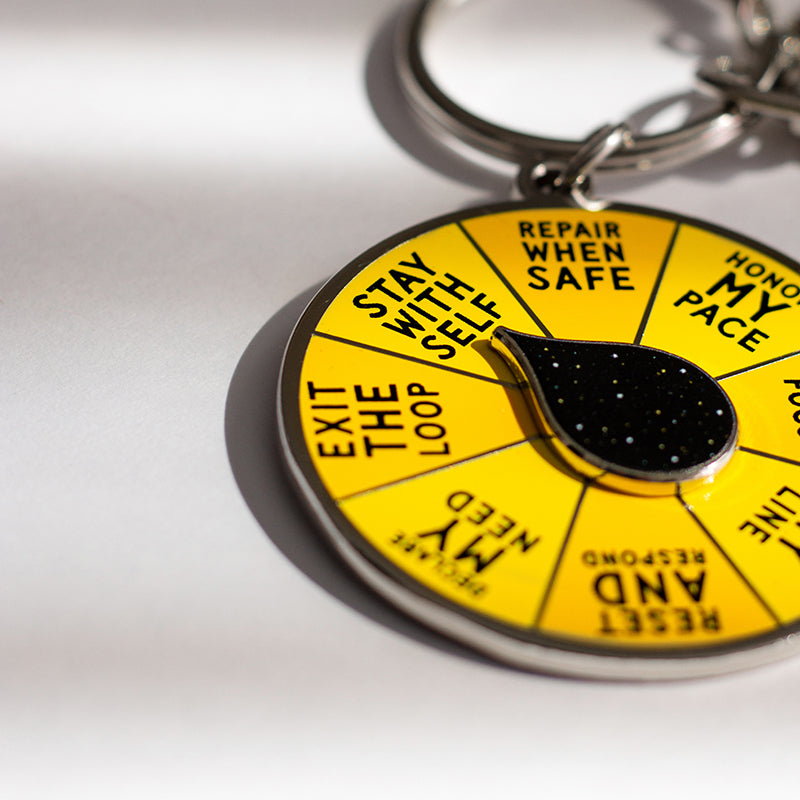 Ineractive Keychain Reclamation Spinner Interactive Enamel Keychain – The Gray Muse