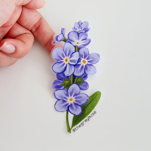 Forget-Me-Not Floral Matte Sticker | Alaska State Flower – The