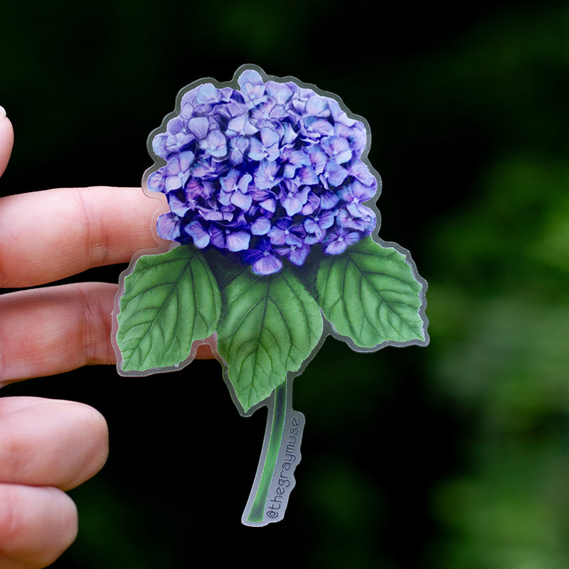 Hydrangea Sticker Hydrangea Floral Matte Sticker – The Gray Muse