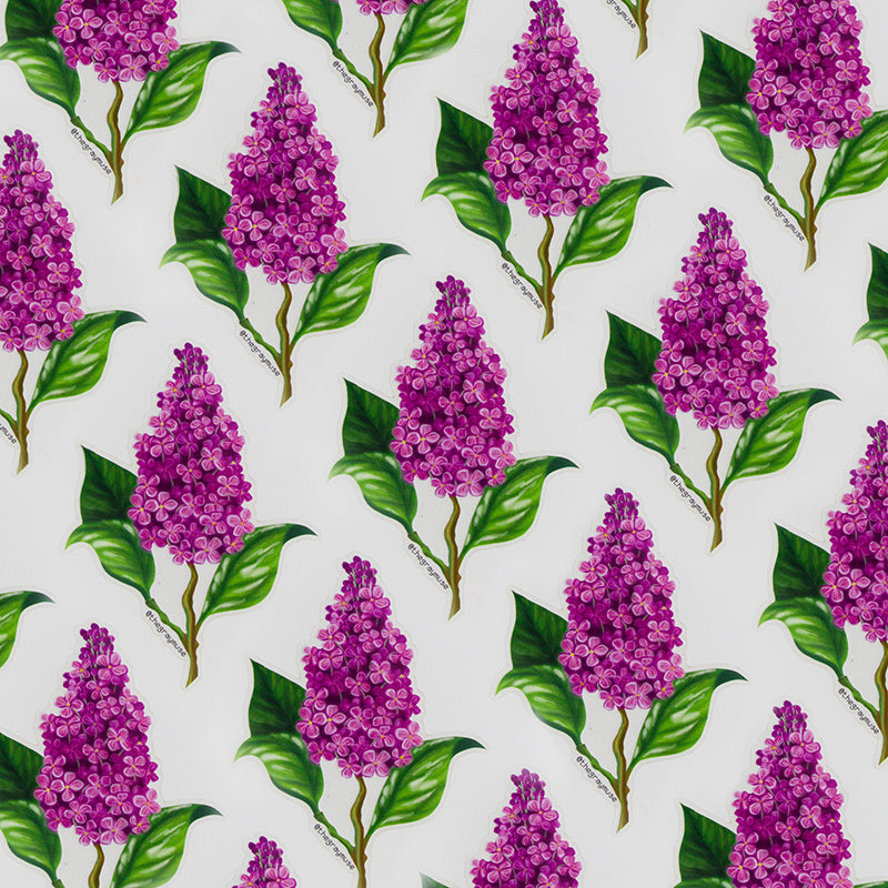 lavender flower stickers Lilac Floral Matte Sticker