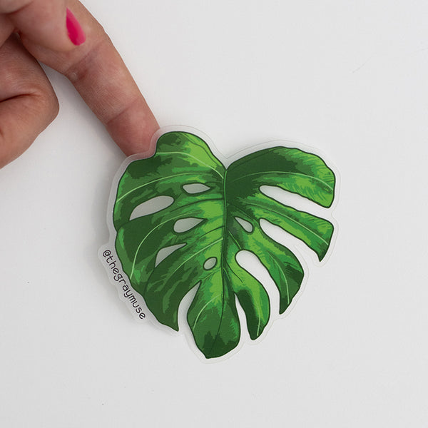 Monstera Deliciosa Plant Matte Sticker – The Gray Muse