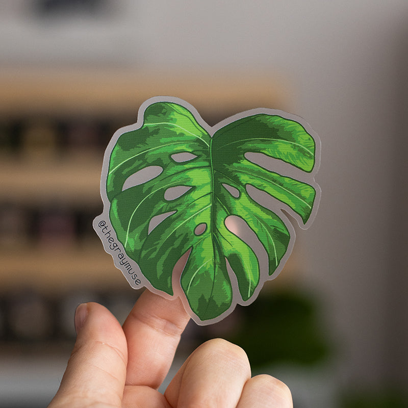 Monsteria Sticker Monstera Deliciosa Plant Matte Sticker – The Gray Muse