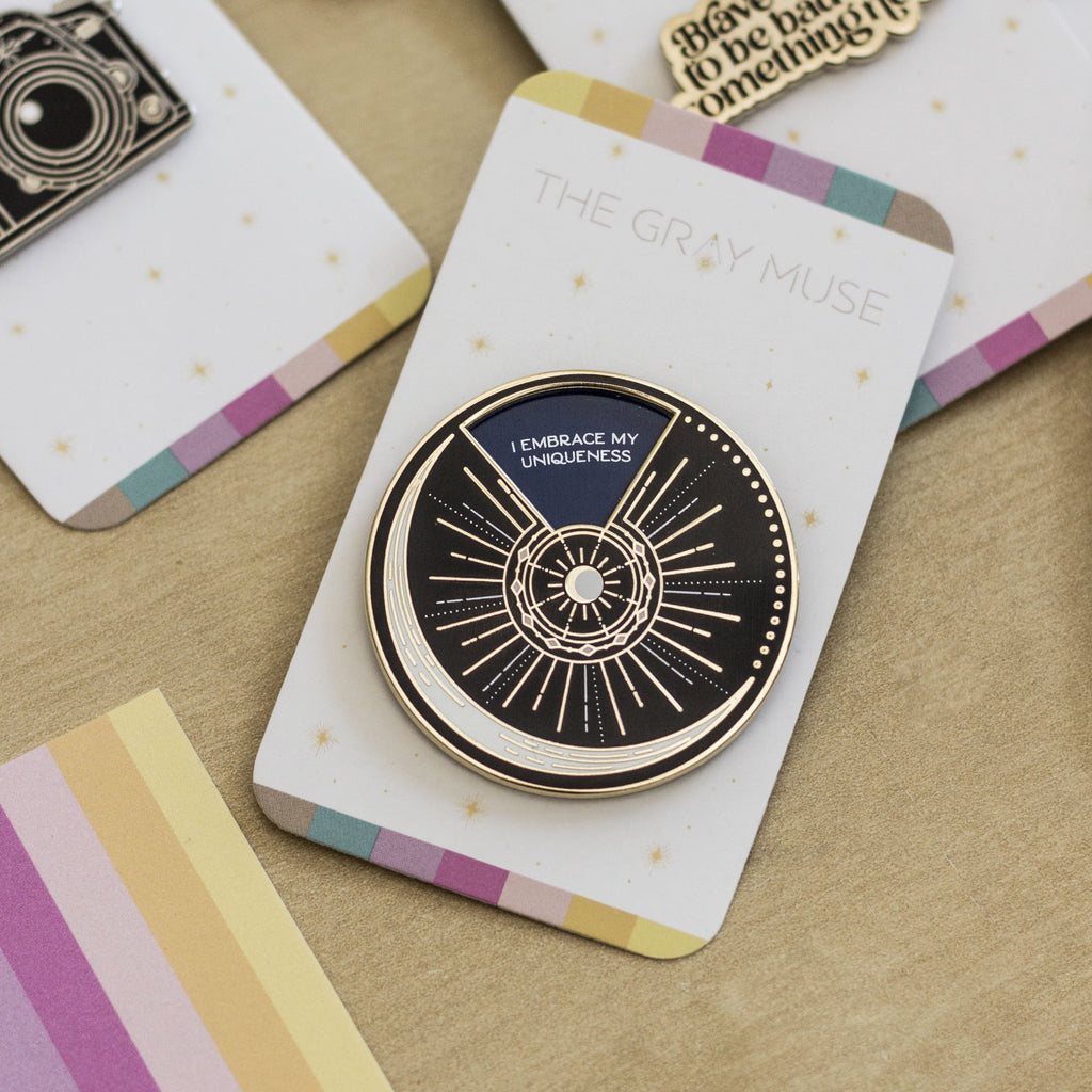 Bold Affirmations Interactive Spinner Enamel Pin #1 | Positive Affirmations | The Gray Muse