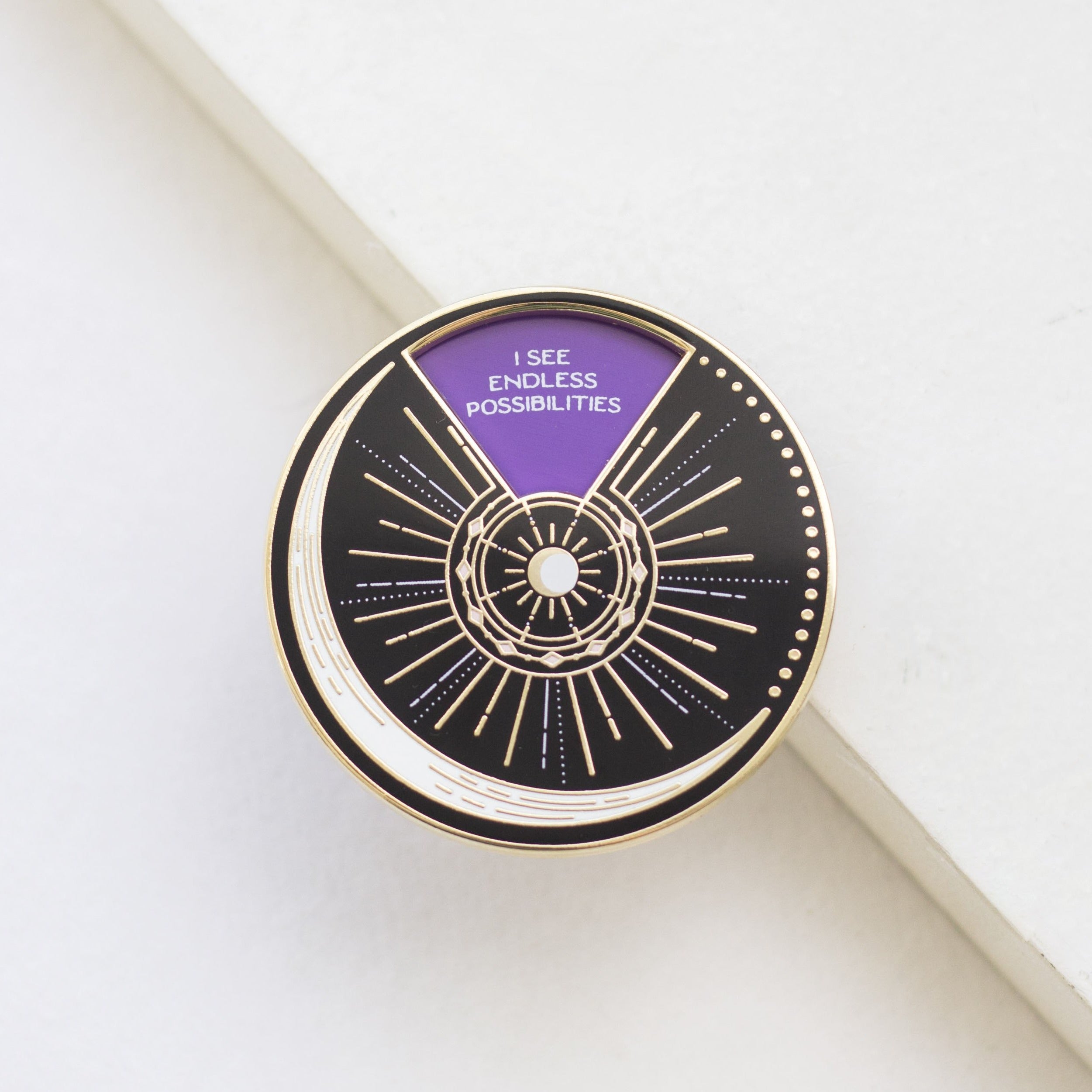 Bold Affirmations Interactive Spinner Enamel Pin | I See Endless Possibilities