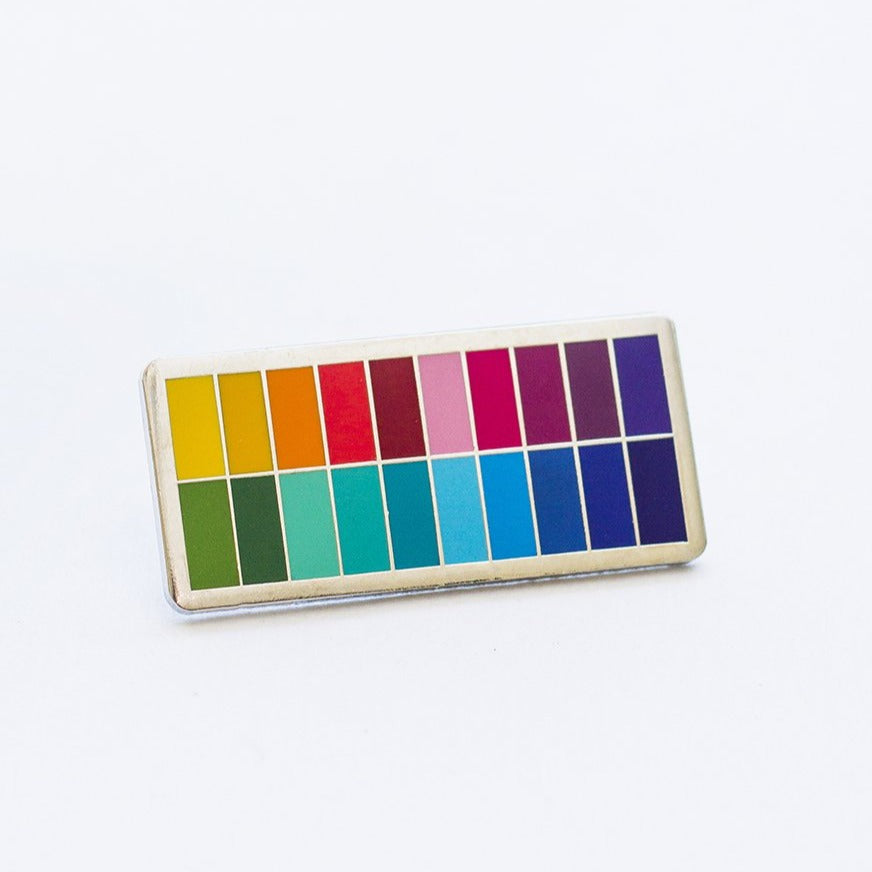 Rainbow Slim Color Palette Enamel Pin