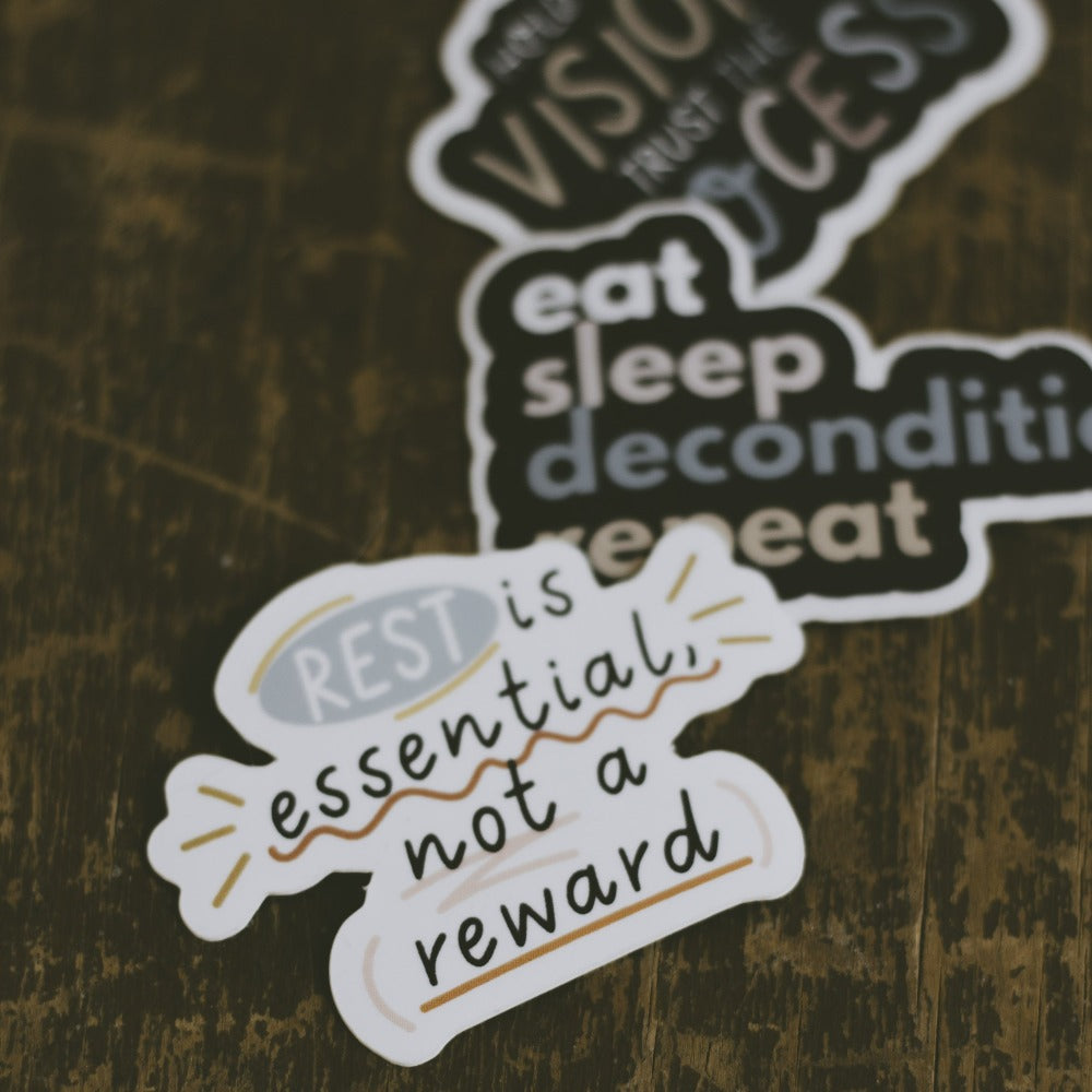 RETIRING Rest is Essential Matte Sticker – The Gray Muse