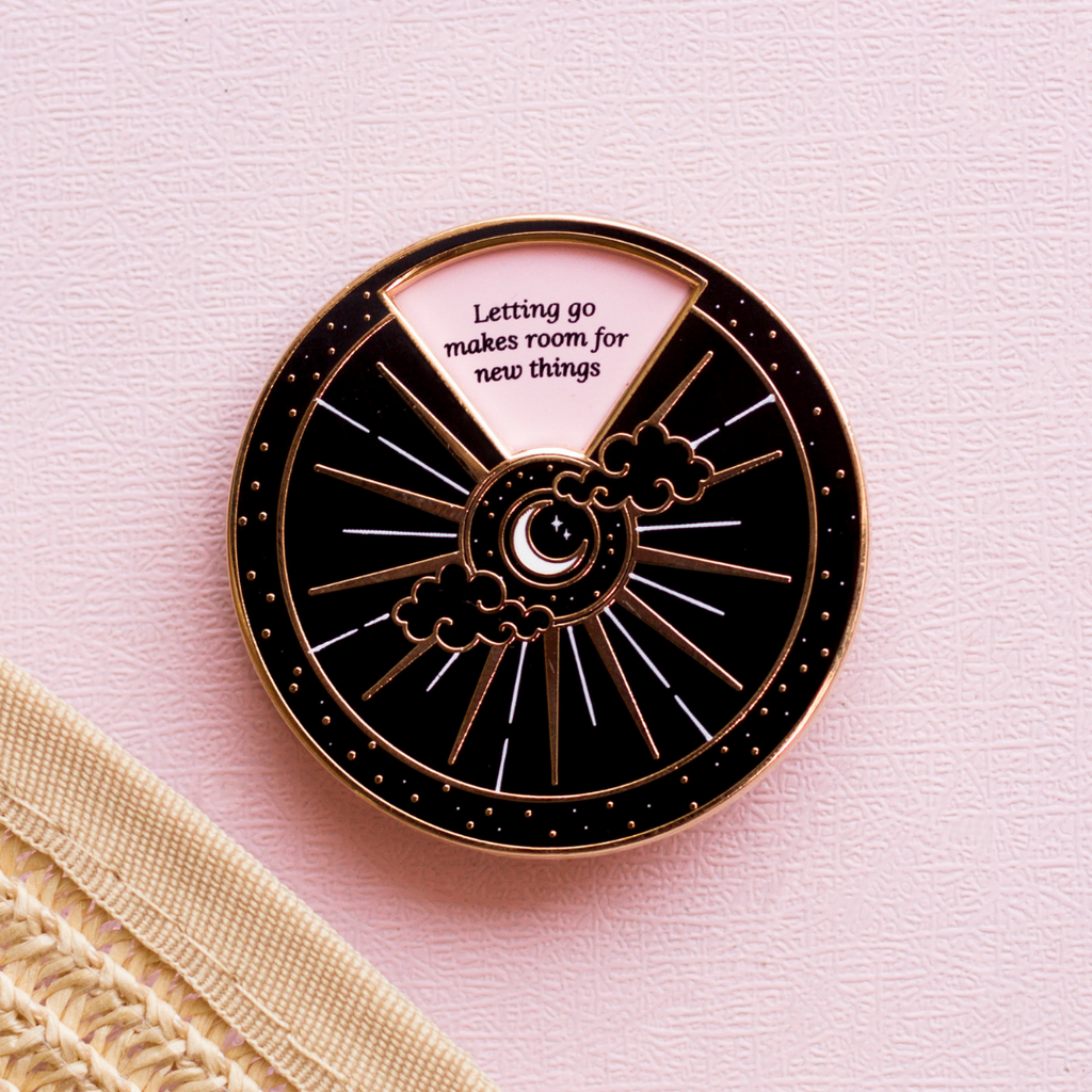 Bold Affirmations Interactive Spinner Enamel Pin #2 | Letting Go Makes Room For New Things