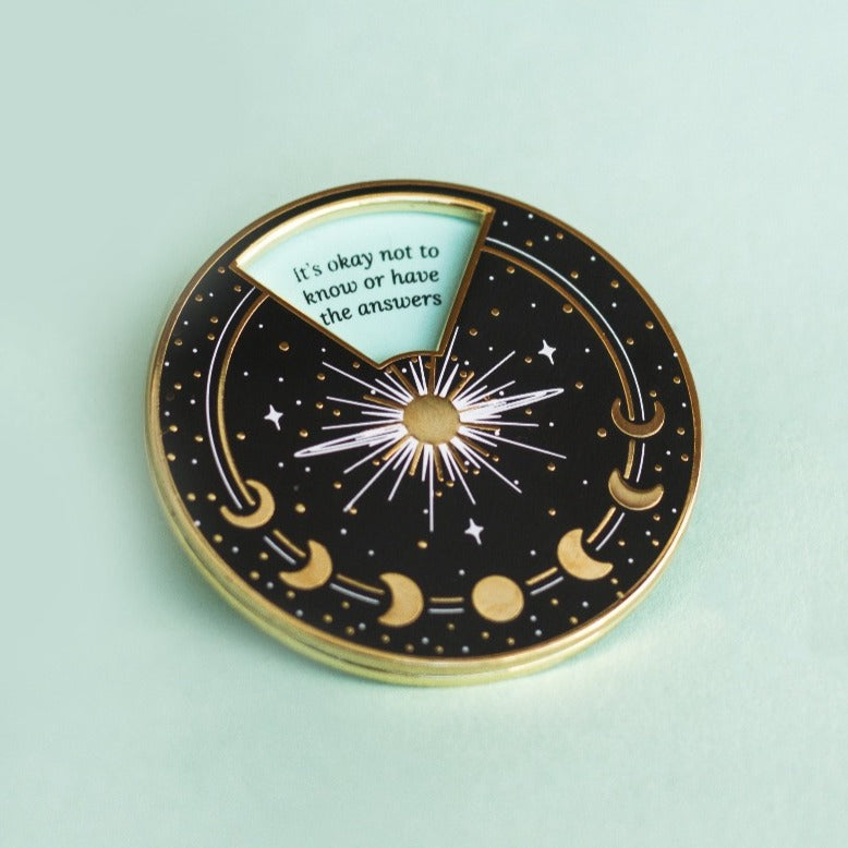 Bold Affirmations Interactive Spinner Enamel Pin #3 | It's Okay Not To Know Or Have The Answers