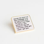 Incoming Text Message Unique Enamel Pin | The Gray Muse